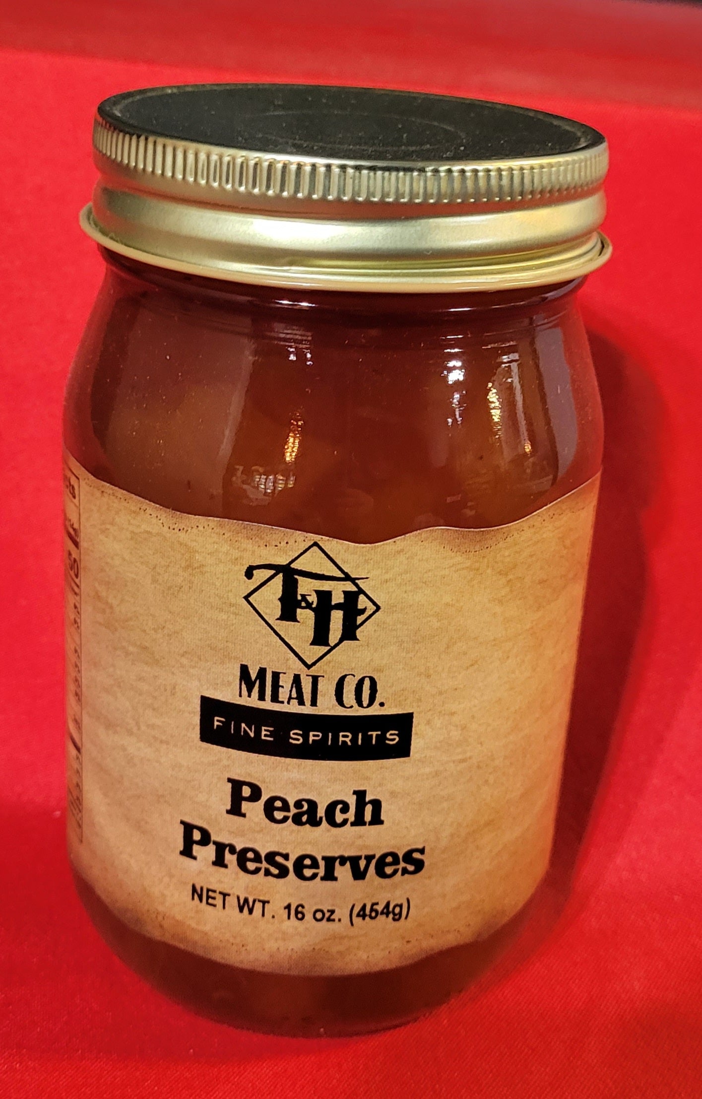 T & H Labeled Peach Preserves - 16oz