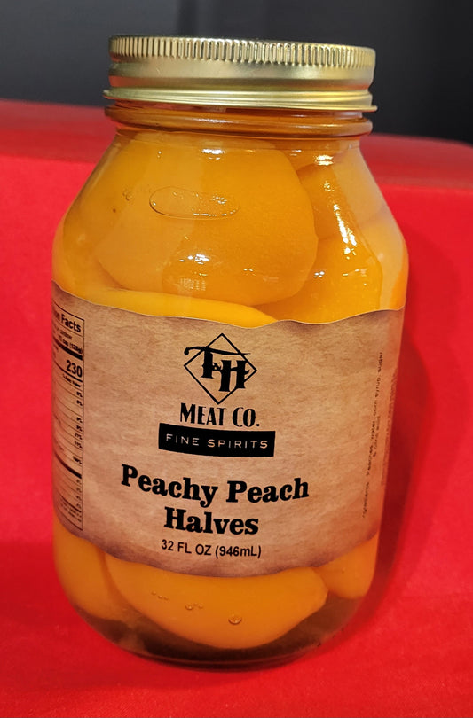 T & H Labeled Peachy Peach Halves - 32oz