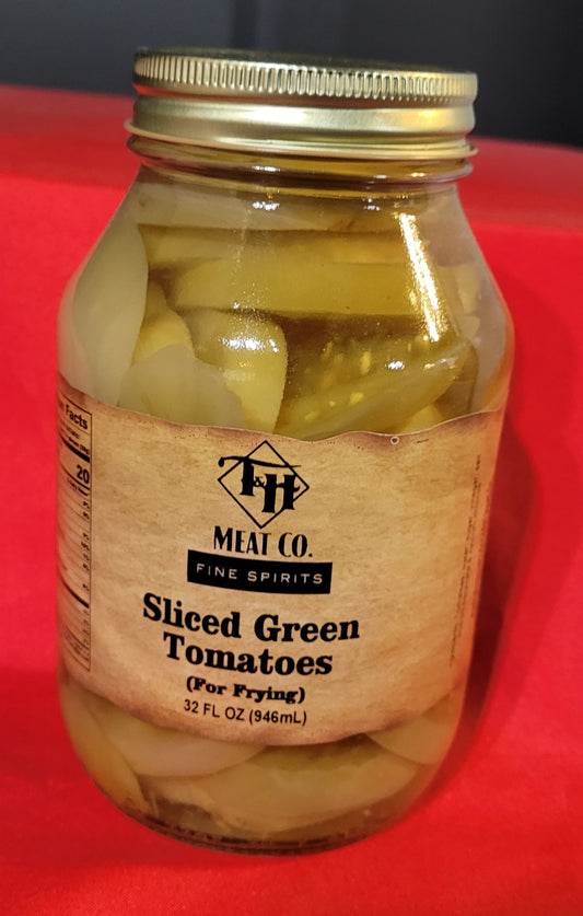 T & H Labeled Sliced Green Tomatoes - 32oz