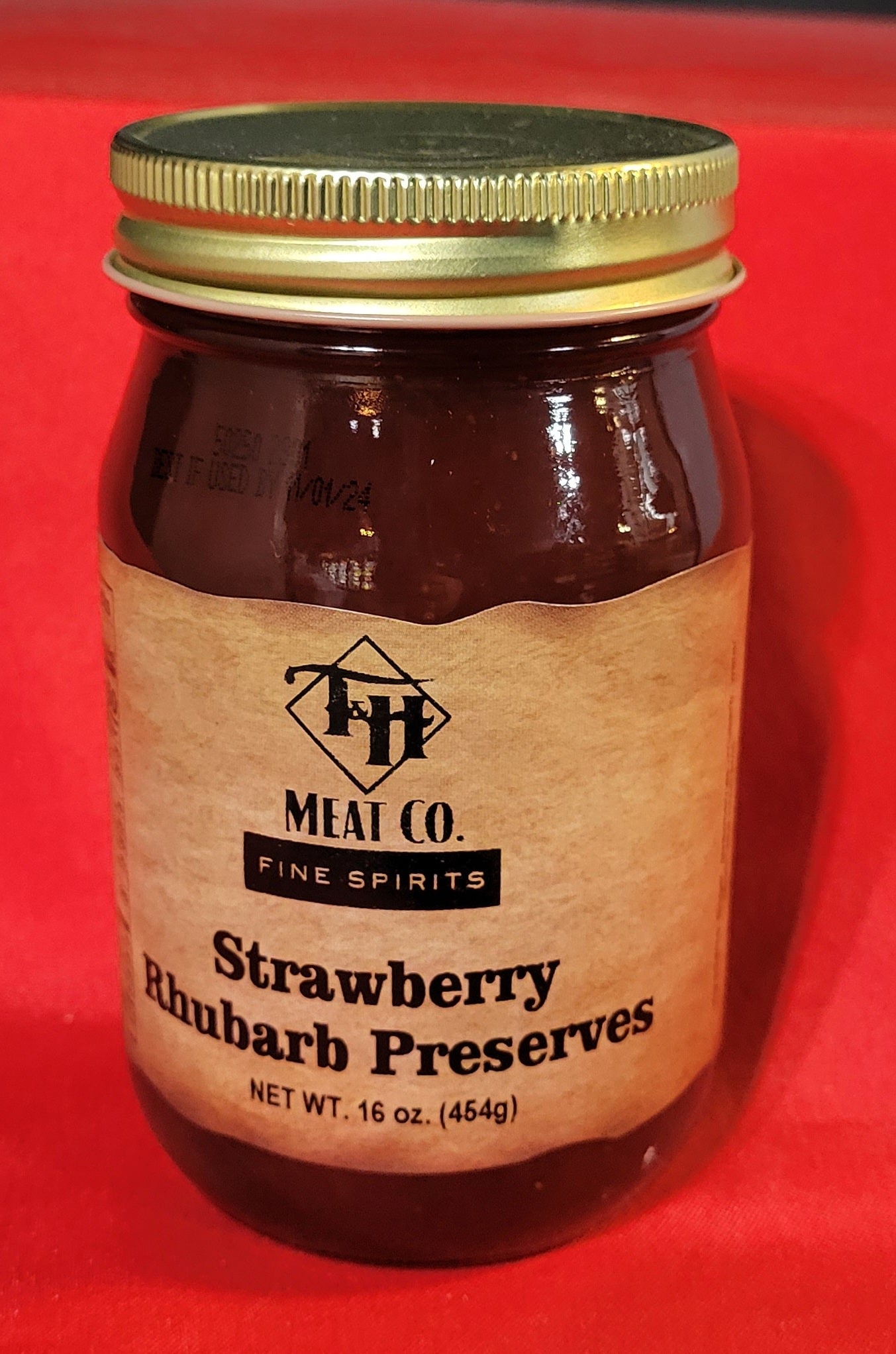 T & H Labeled Strawberry Rhubarb Preserves - 16oz