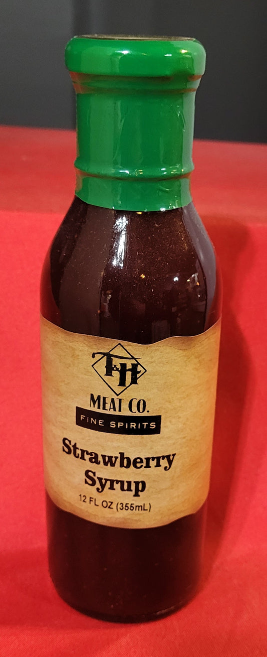 T & H Labeled Strawberry Syrup - 12oz